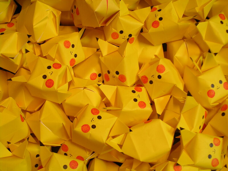 Origami Pikachu Figures