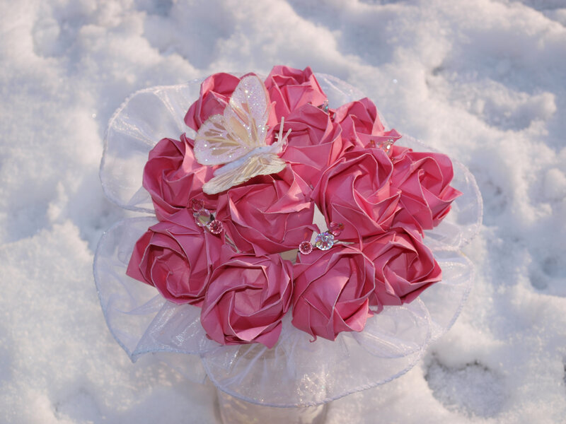 Origami Rose Bouquet