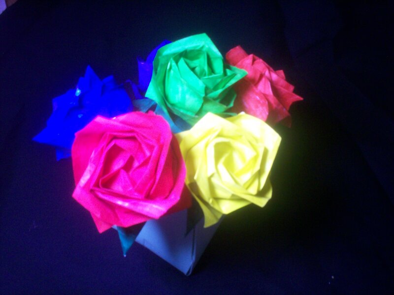 Origami Roses in a Box