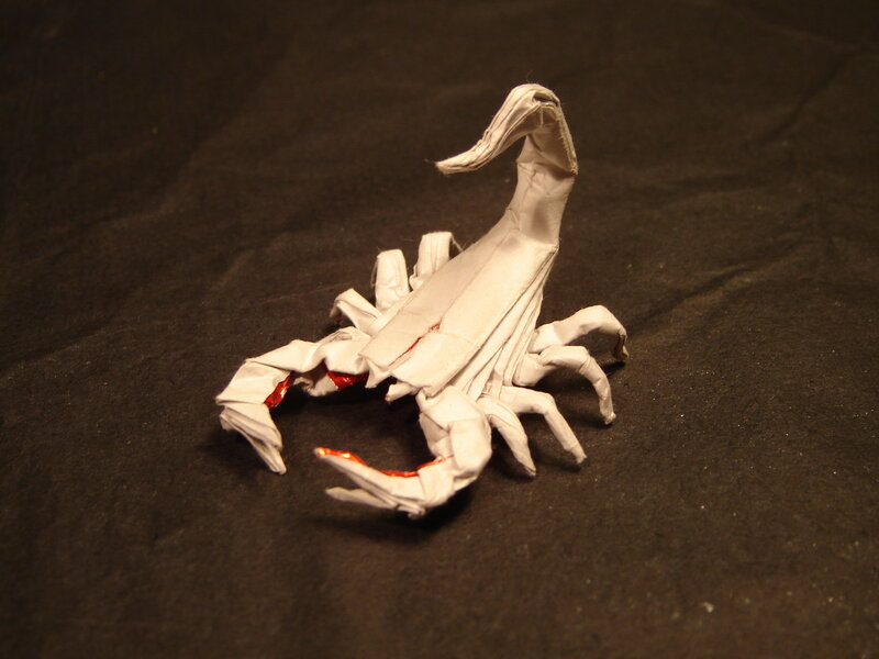 Origami scorpion model