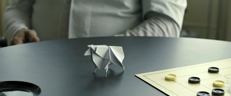 Origami Sheep on Table