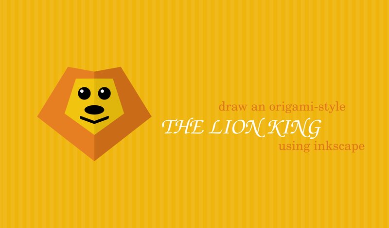 Origami-style Lion Head