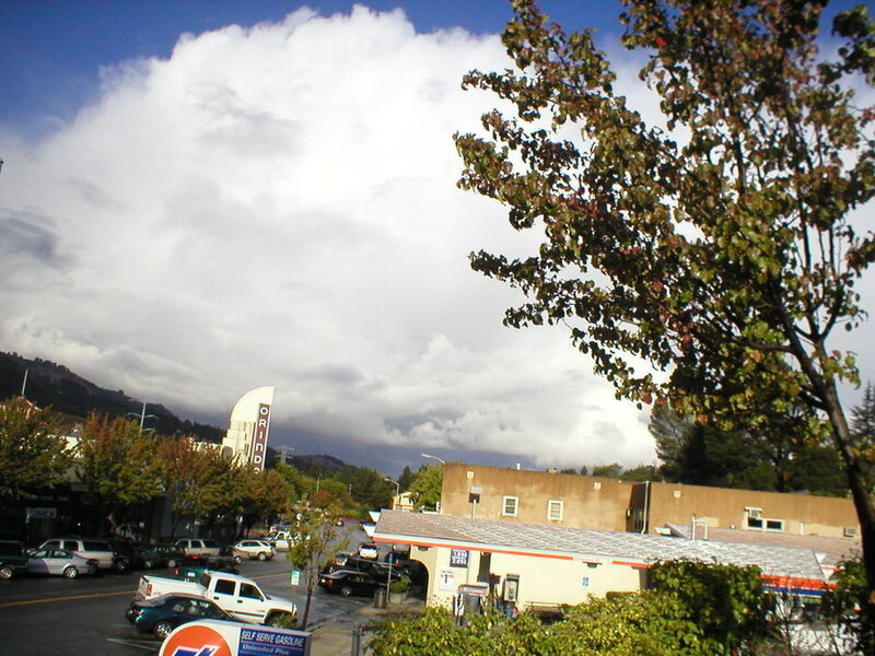 Orinda theater and gas station