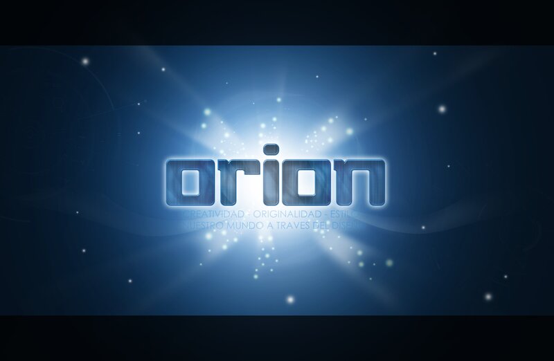 Orion logo with blue light effect