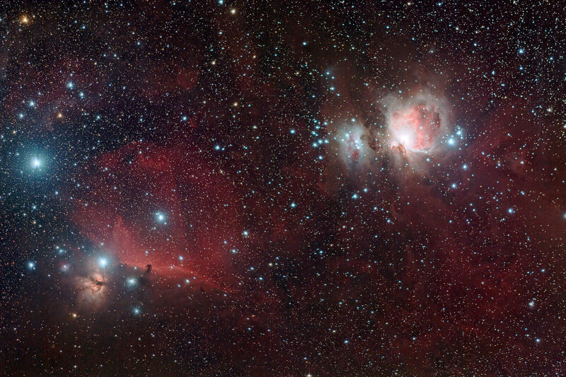 Orion Nebula and Horsehead Nebula