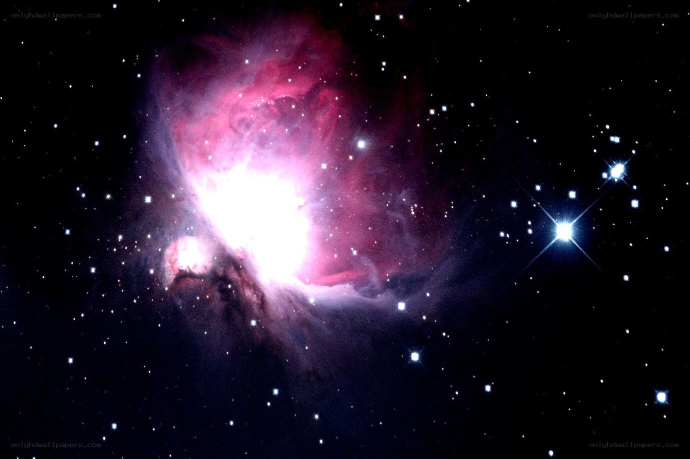Orion Nebula and stars