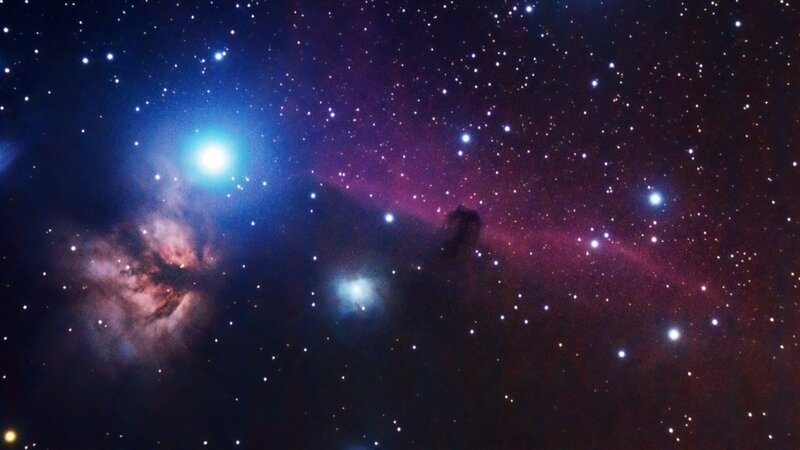 Orion Nebula and stars
