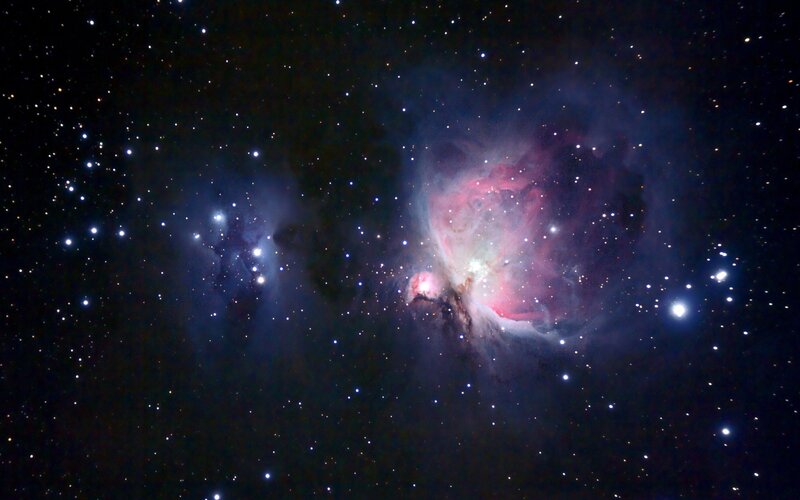 Orion Nebula and stars