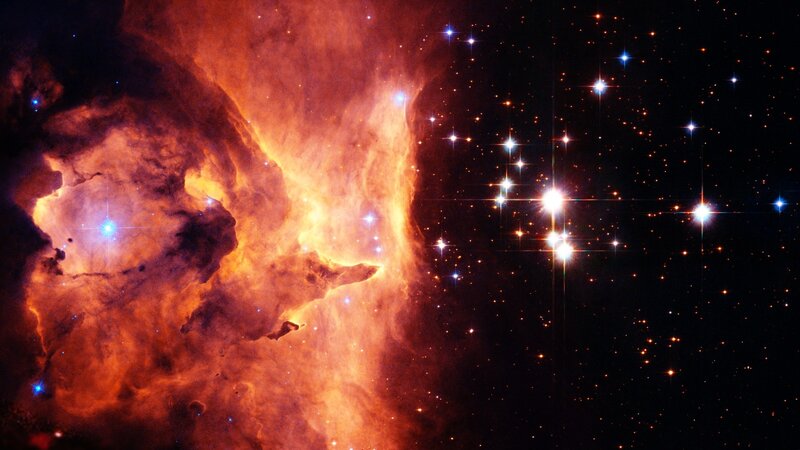 Orion Nebula and stars