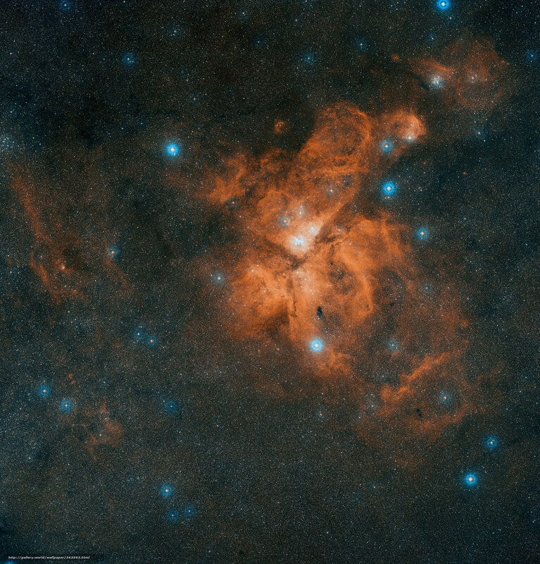 Orion Nebula and stars