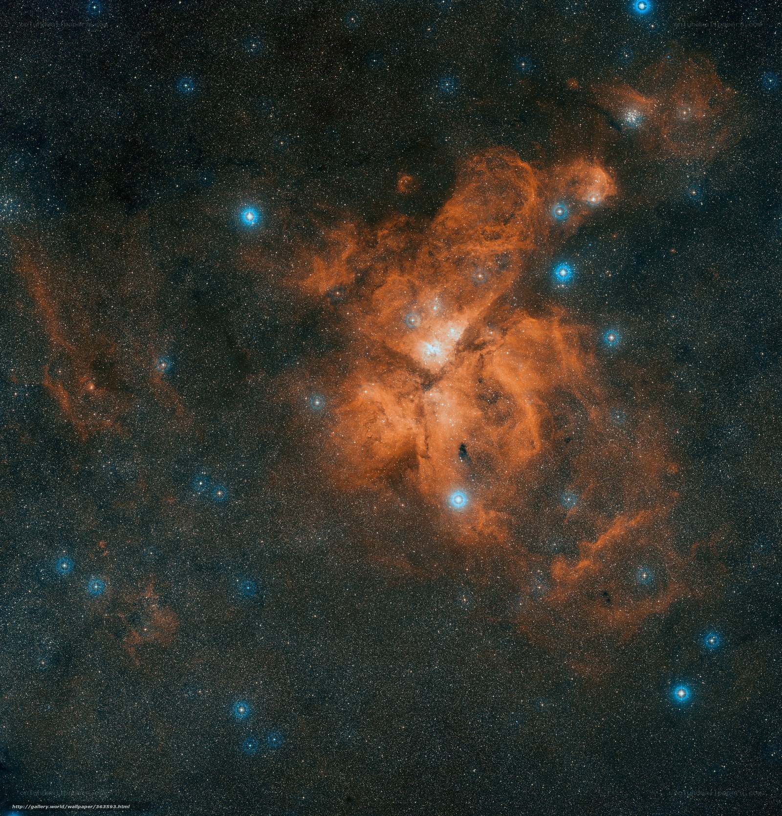 Orion Nebula and stars