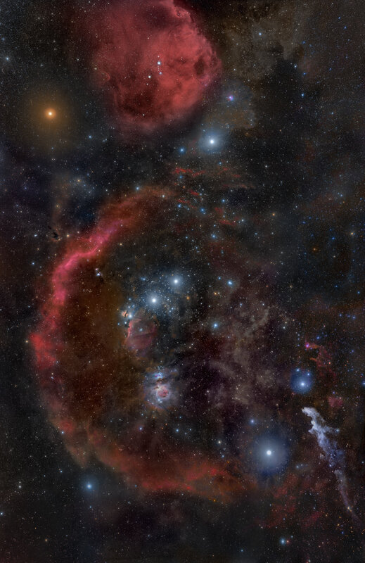 Orion Nebula and surrounding clouds