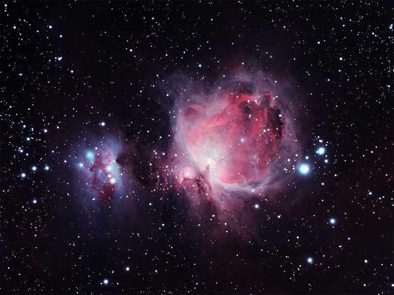 Orion Nebula and surrounding stars