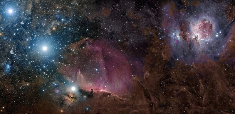 Orion Nebula and surrounding stars