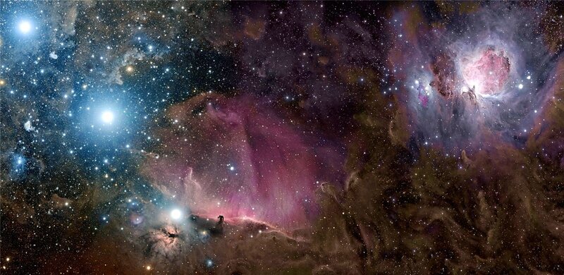 Orion Nebula and surrounding stars
