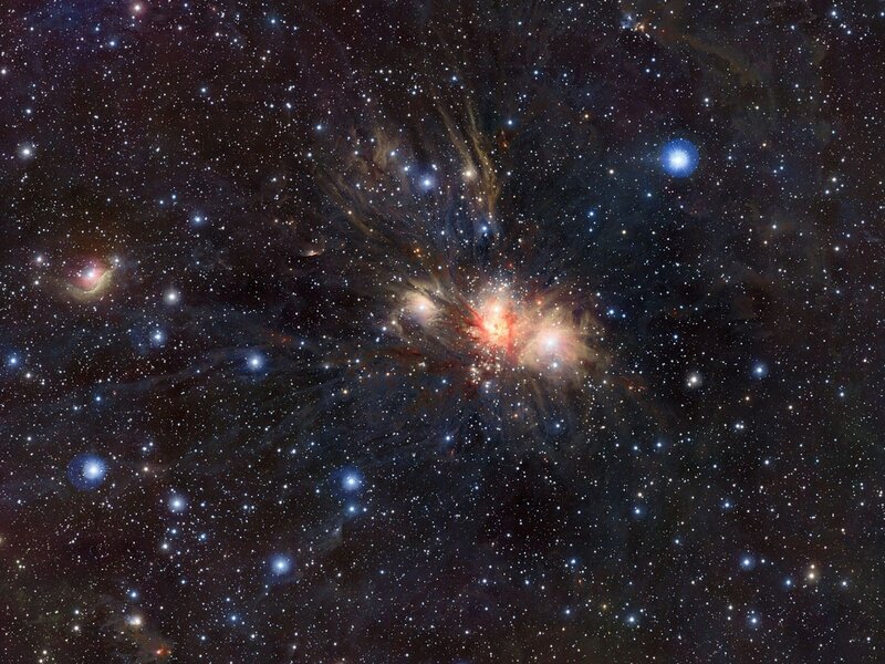 Orion Nebula — Black, Cosmic, Night, Photograph, Stars, Gas Clouds, Blue