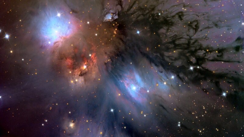 Orion Nebula — Blue, Black