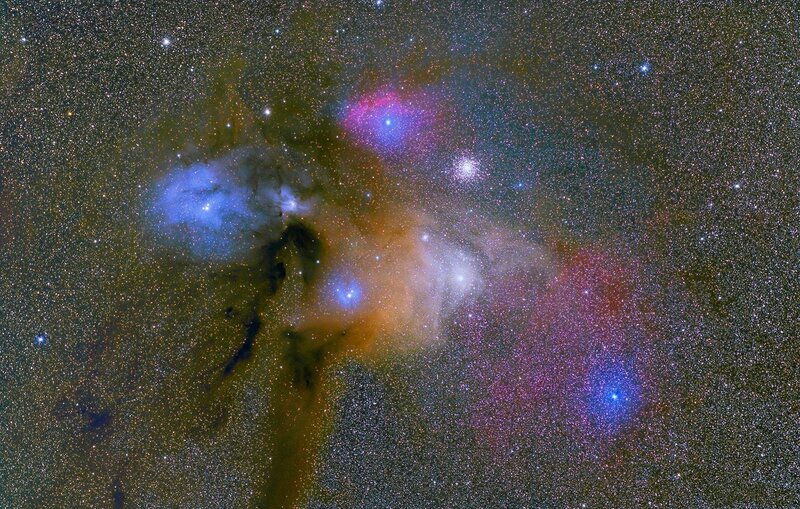 Orion Nebula — Blue, Cosmic, Night, Photograph, Stars, Gas Clouds, Dust Lanes