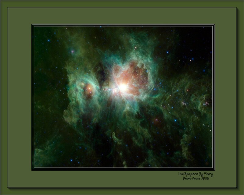 Orion Nebula — Green, Cosmic