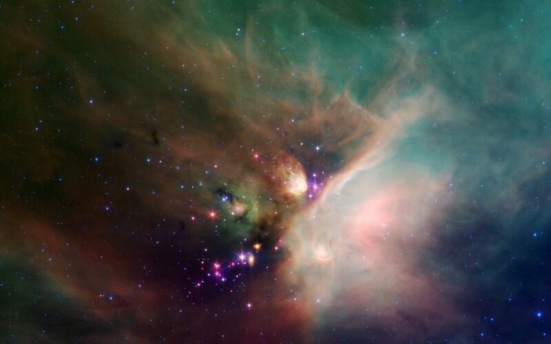 Orion Nebula — Green, Stars