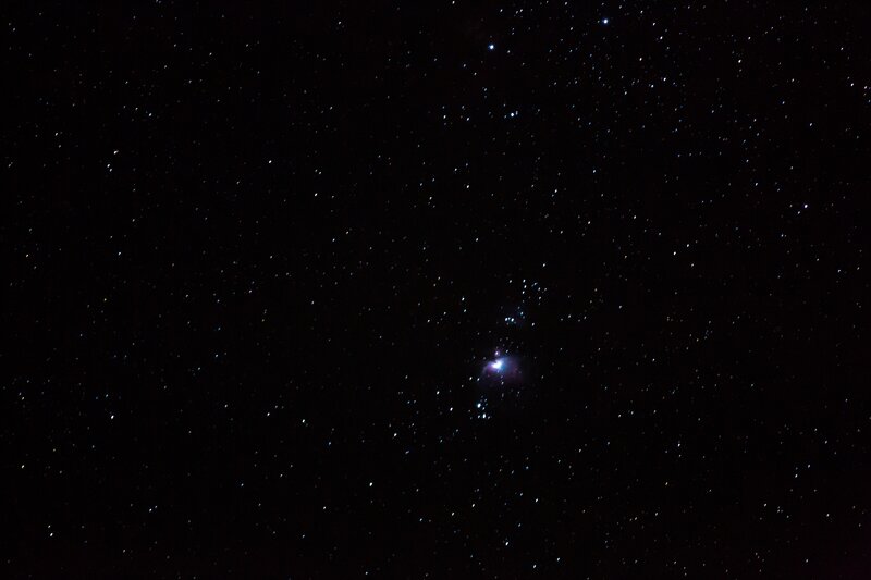 Orion Nebula in starry sky