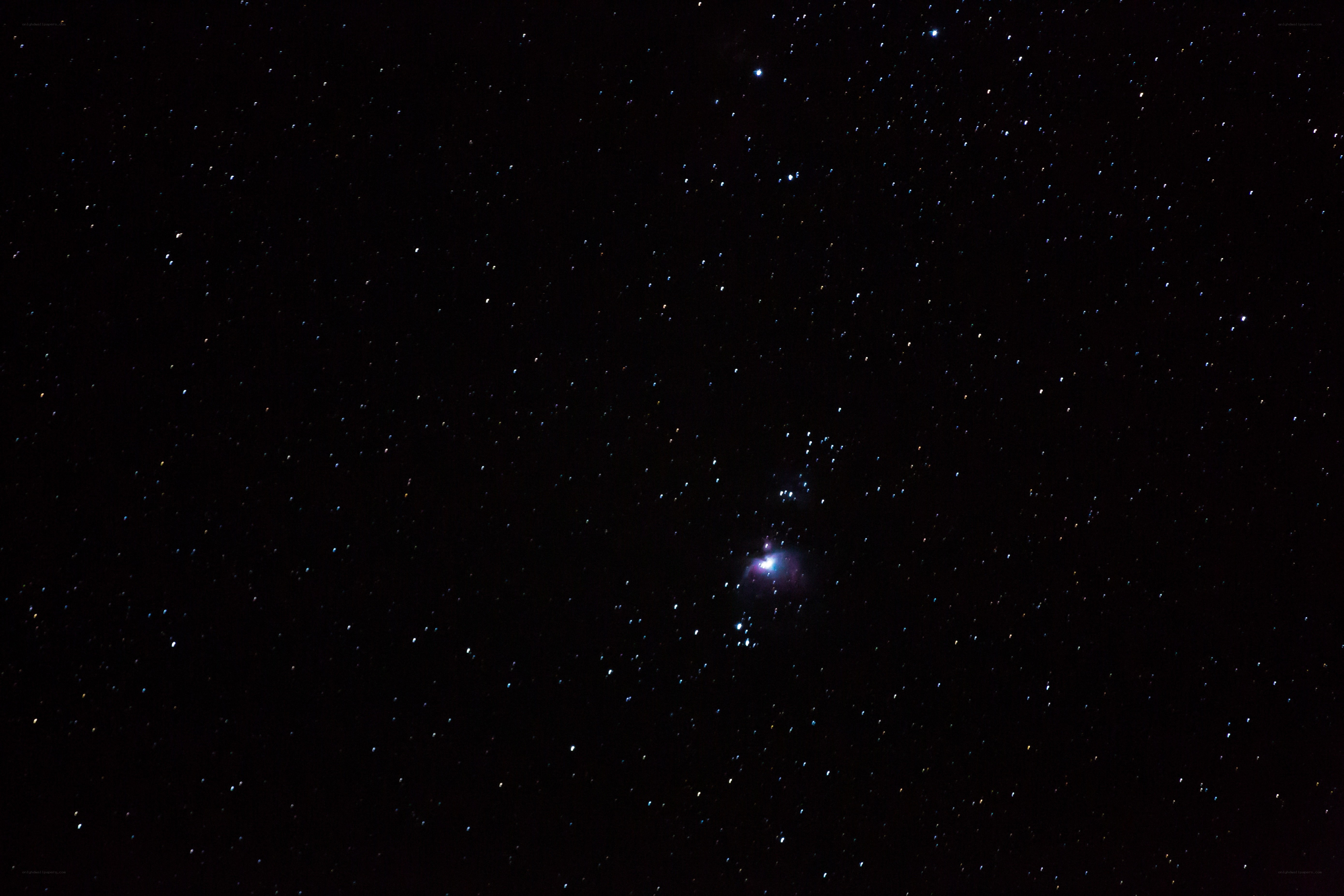 Orion Nebula in starry sky
