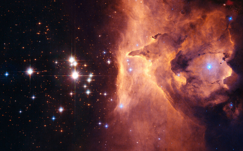 Orion Nebula — Orange, Cosmic, Night, Photograph, Stars, Gas Clouds