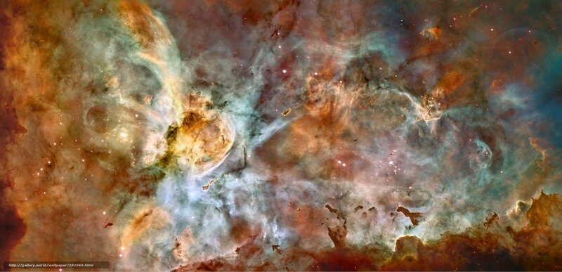 Orion Nebula — Orange, Cosmic, Photograph, Stars, Gas Clouds
