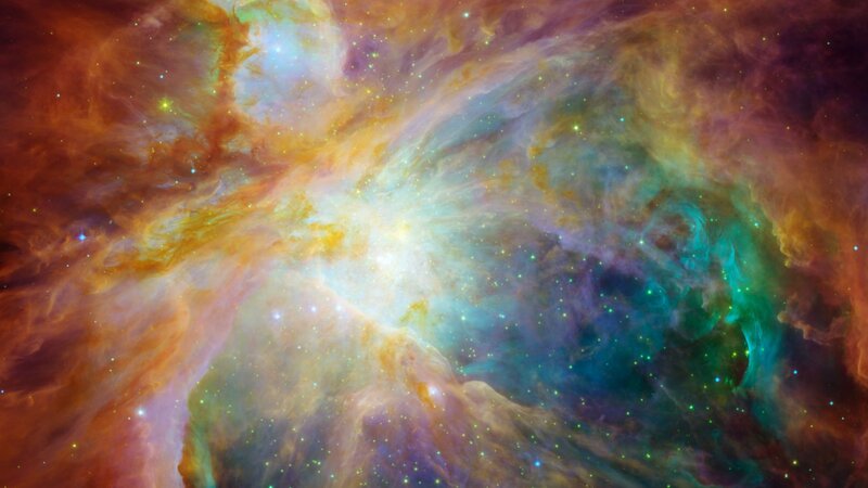 Orion Nebula — Orange, Cosmic, Photograph, Stars