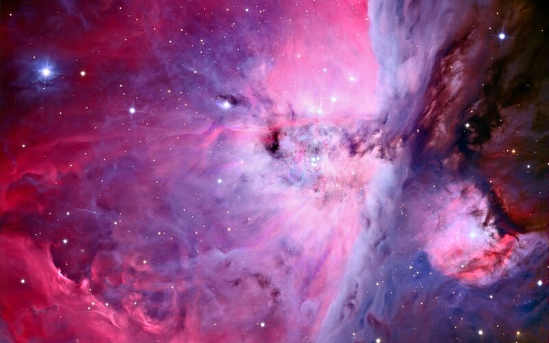 Orion Nebula — Pink, Cosmic, Photograph, Stars, Gas Clouds