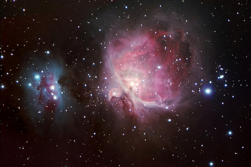 Orion Nebula — Red, Cosmic, Night, Photograph, Stars, Gas Clouds