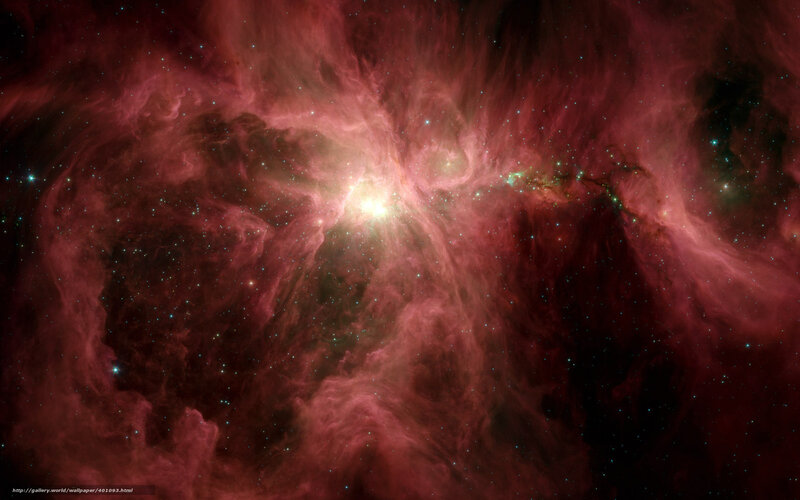 Orion Nebula — Red, Dramatic, Night, Photograph, Stars