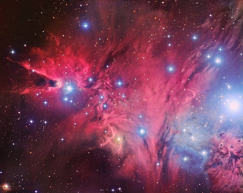 Orion Nebula — Red, Dramatic, Night