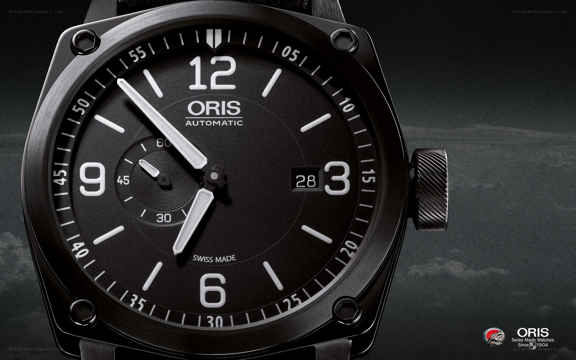 Oris watch face close-up