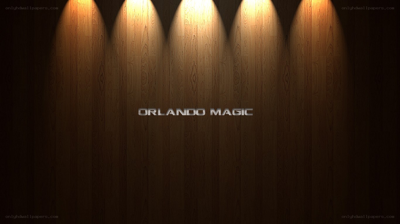Orlando Magic logo on wood