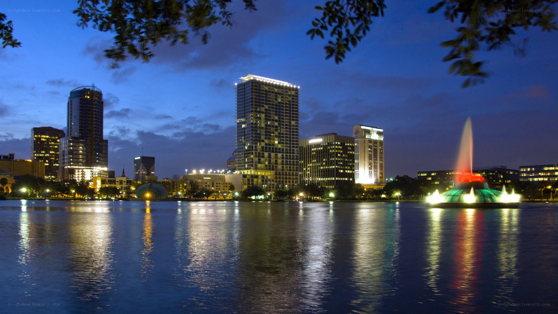 Orlando skyline at dusk