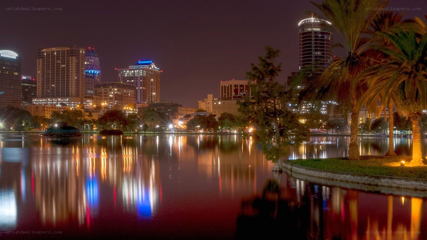 Orlando skyline at night