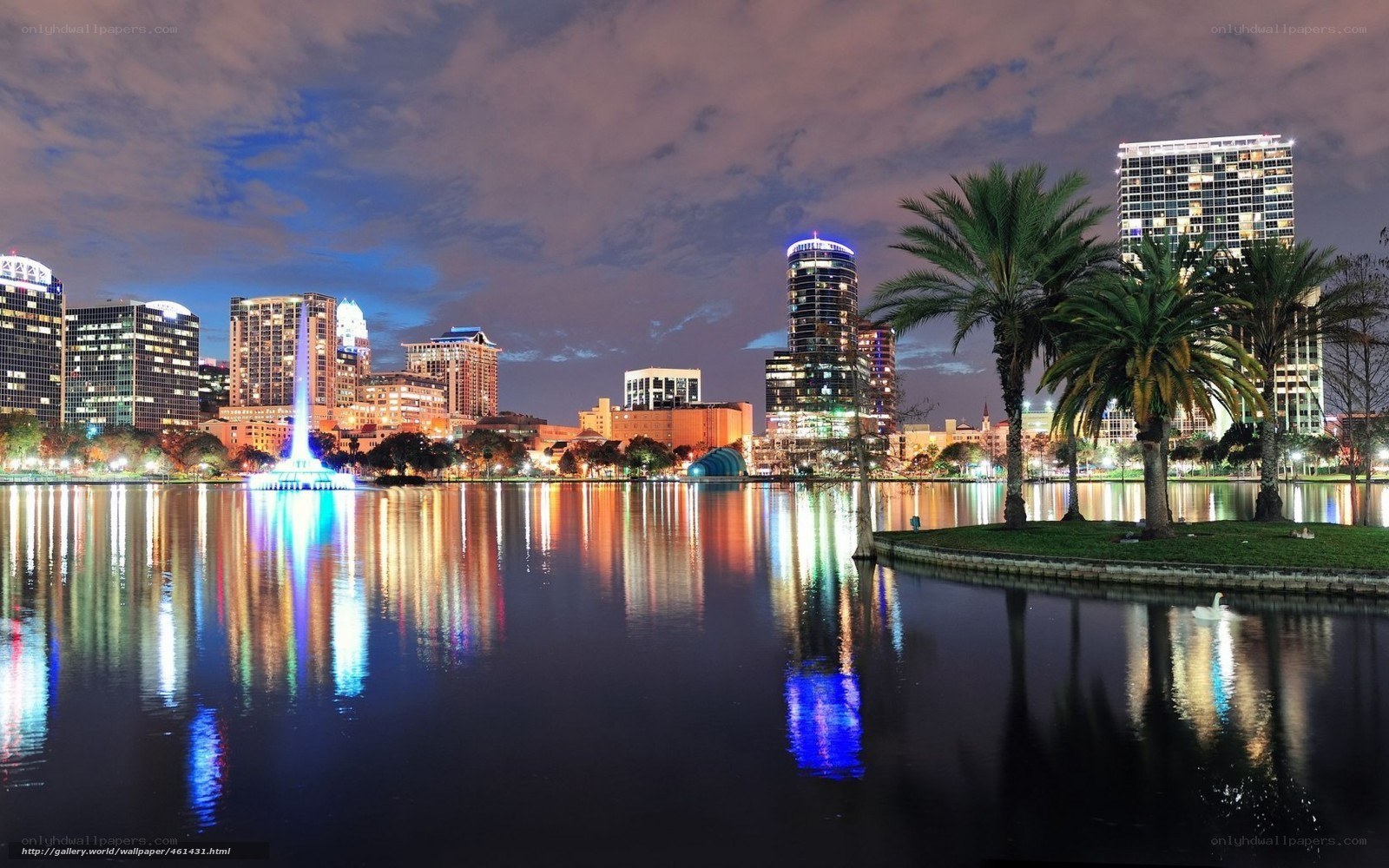 Orlando skyline at night
