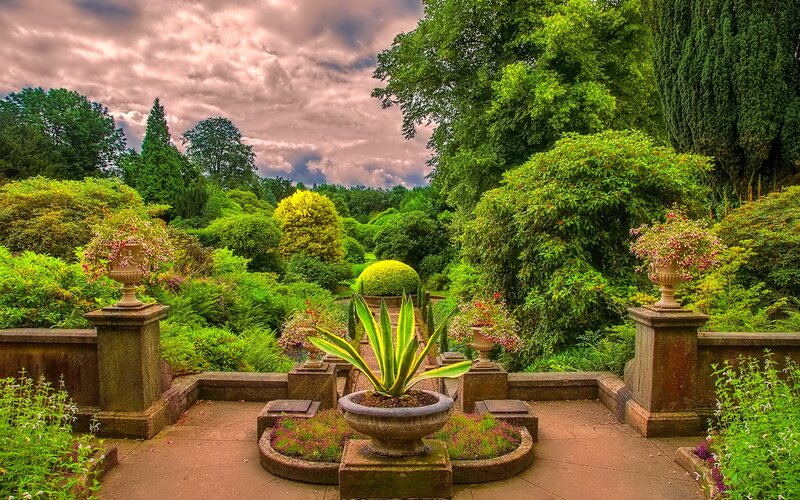 Ornamental Garden Scene