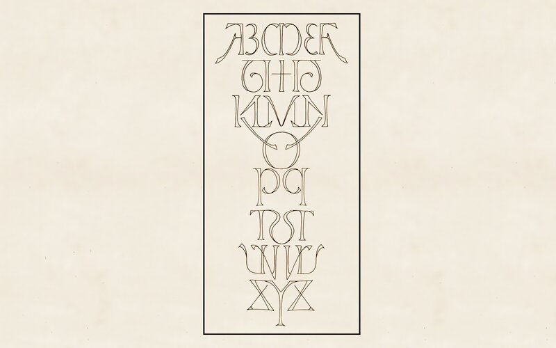 ornate alphabet design