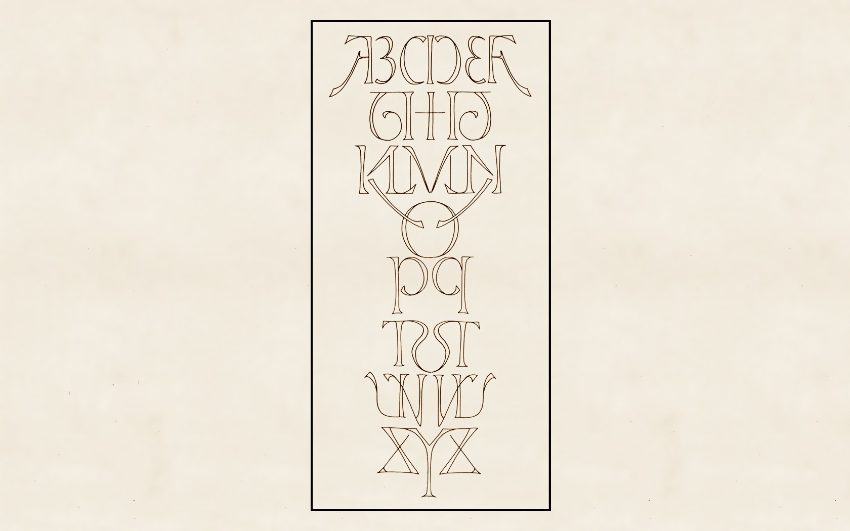 ornate alphabet design