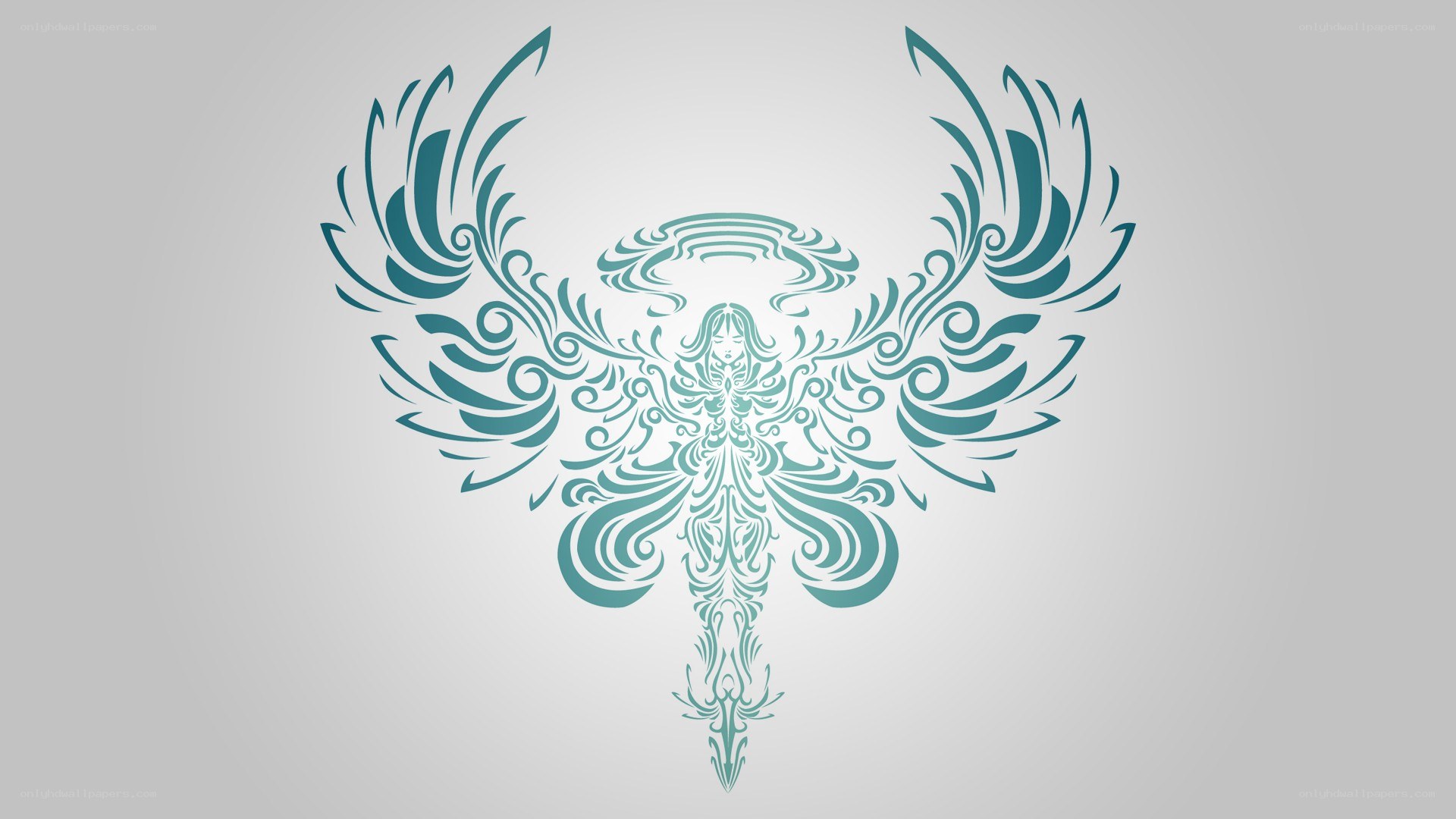 ornate angel wing design