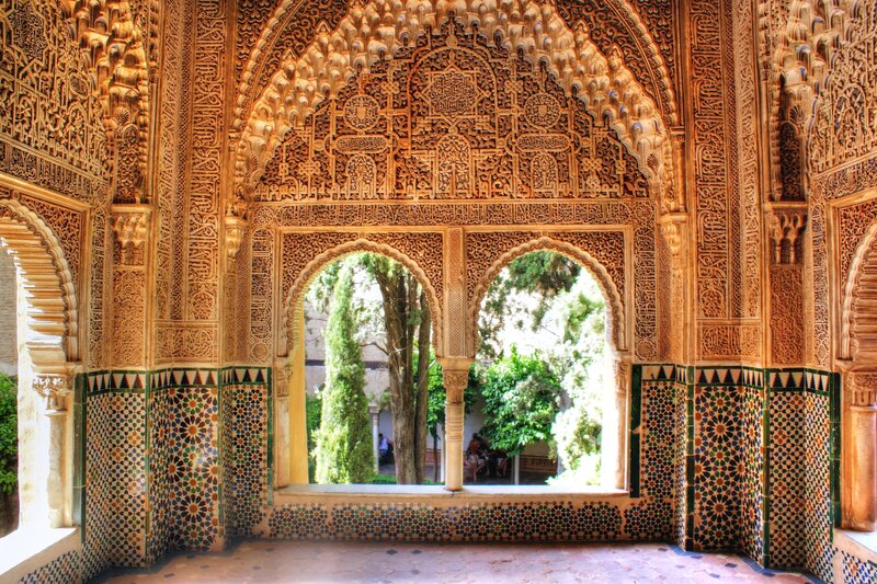 Ornate archway in Alhambra