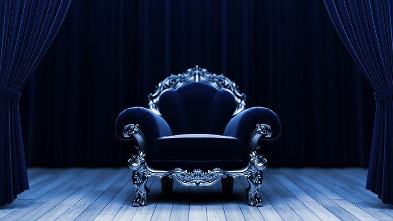 Ornate Armchair on Stage