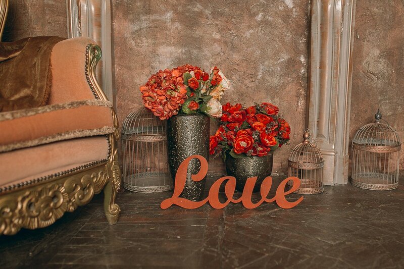 Ornate Armchair with Flowers