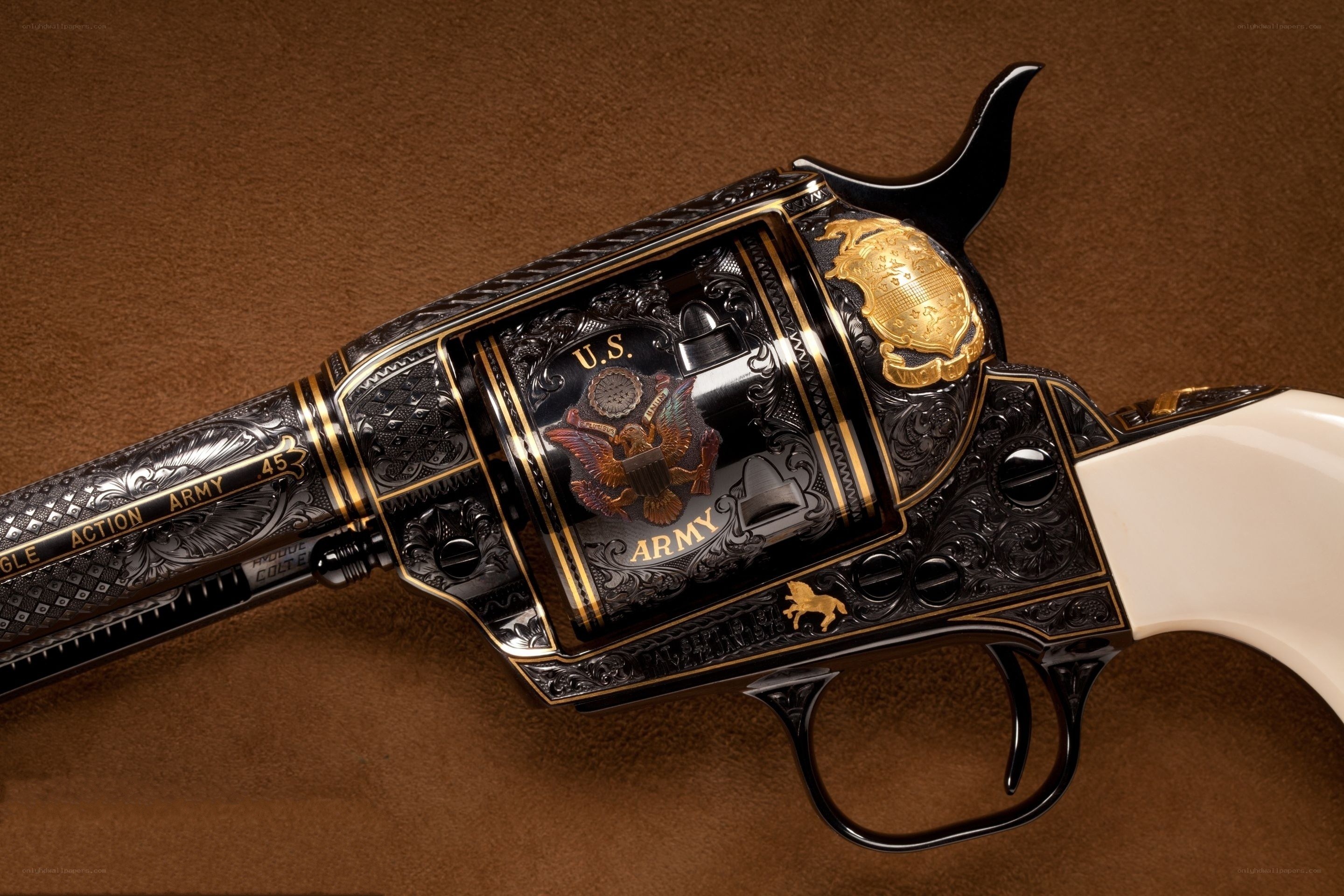 ornate army revolver