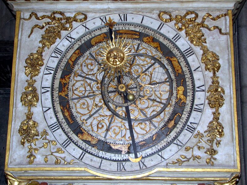 Ornate astronomical clock