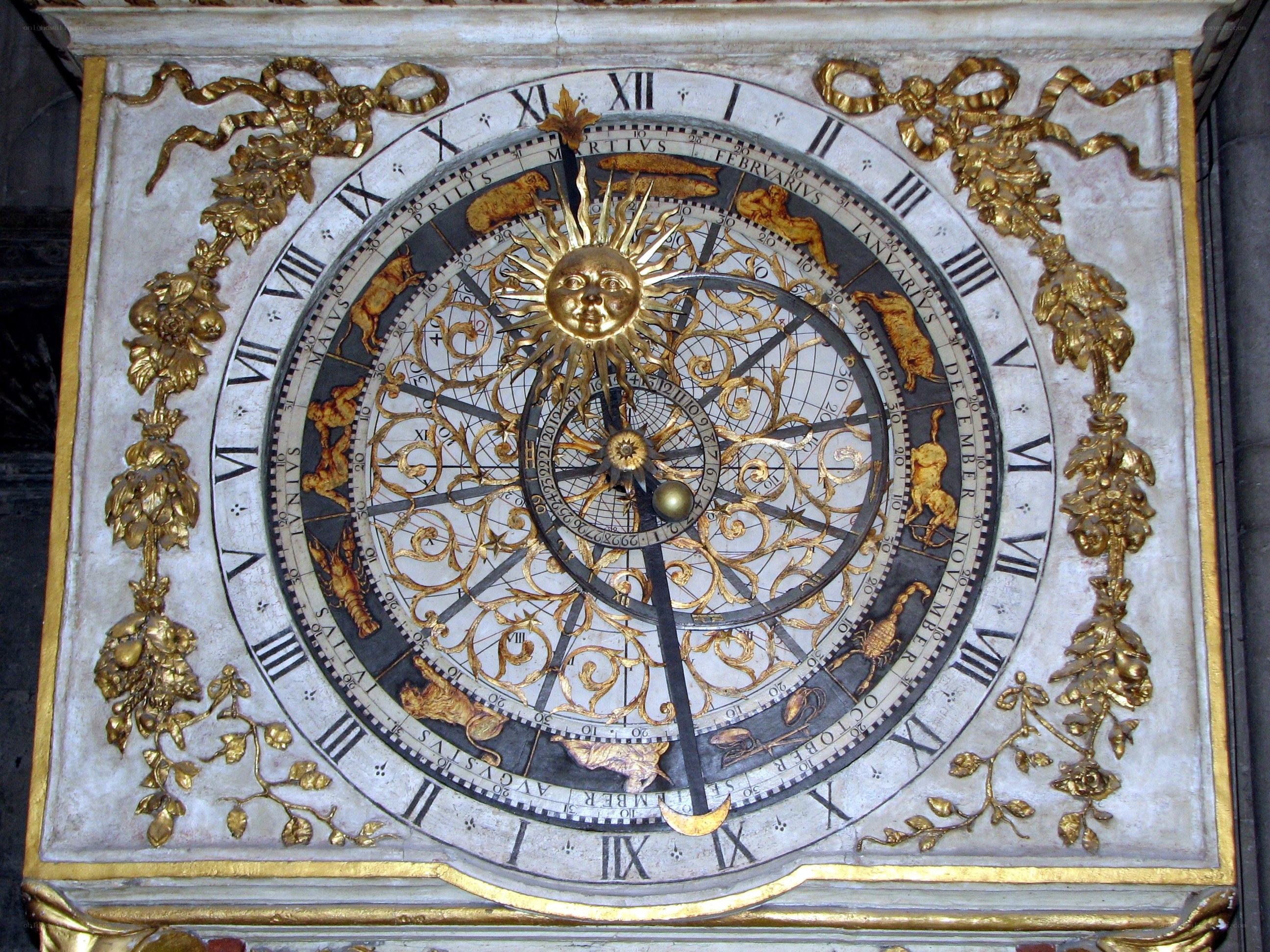 Ornate astronomical clock
