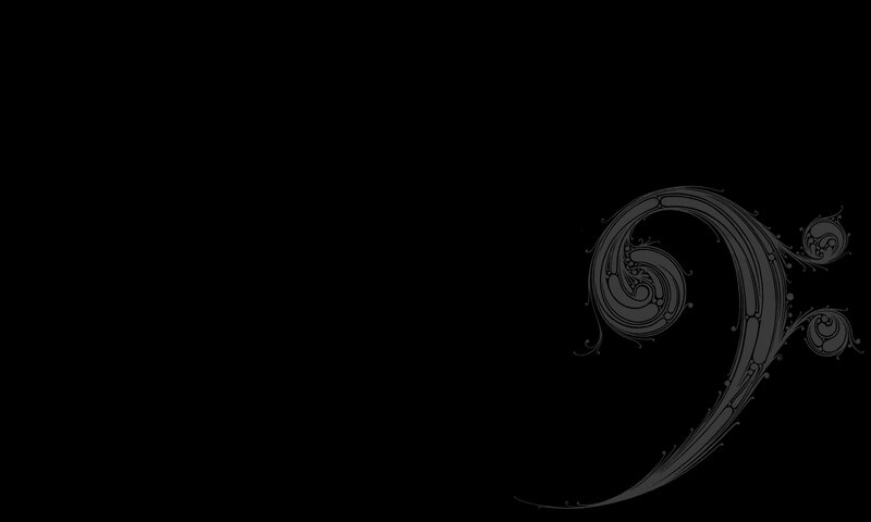 ornate bass clef design