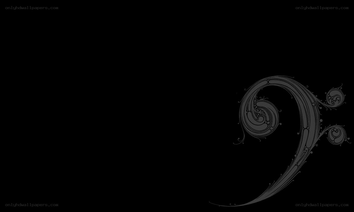 ornate bass clef design